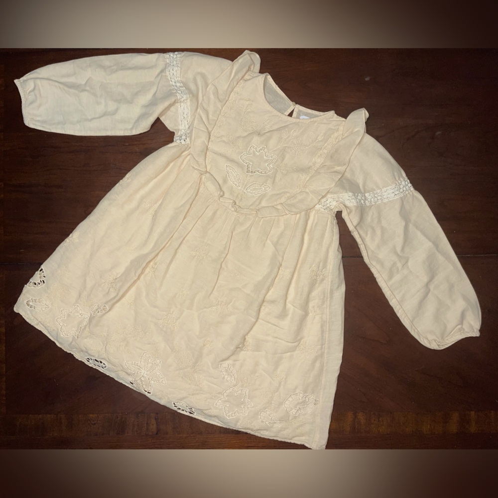 ZARA cotton embroidery dress size 11-12 EXCELLENT